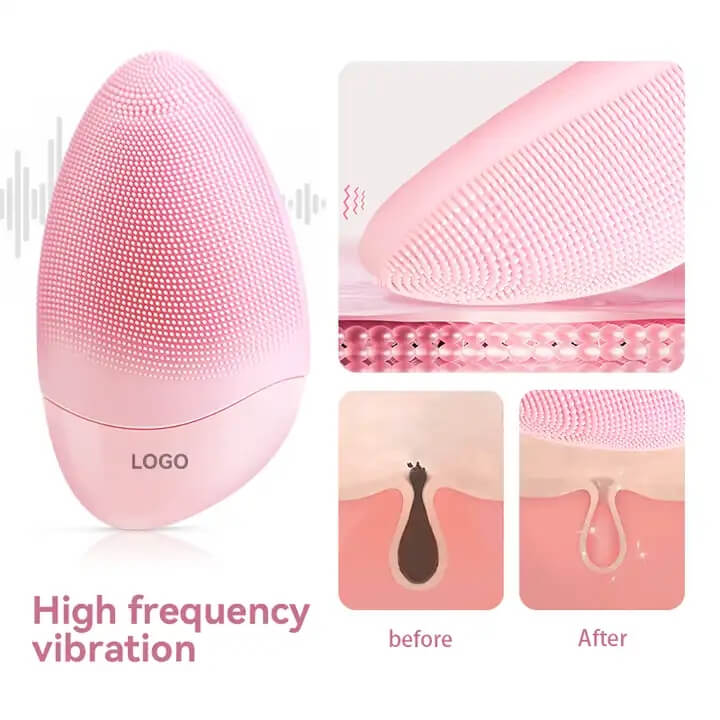 SKB-1811C &Agrave; Prova D' &Aacute;gua USB Vibrar Esfoliar Sonic Electric Facial Face Silicone Brush Cleansing Device 