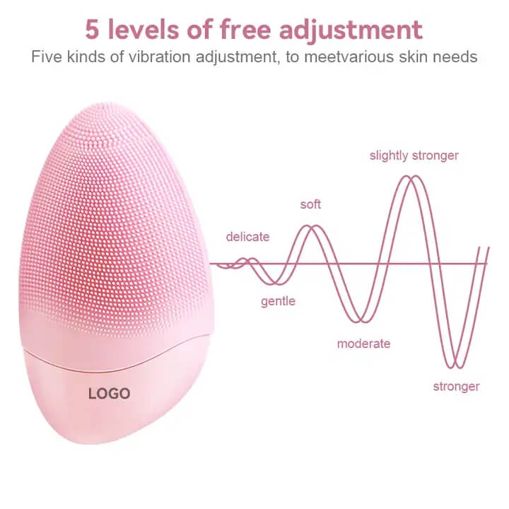 SKB-1811C &Agrave; Prova D' &Aacute;gua USB Vibrar Esfoliar Sonic Electric Facial Face Silicone Brush Cleansing Device 