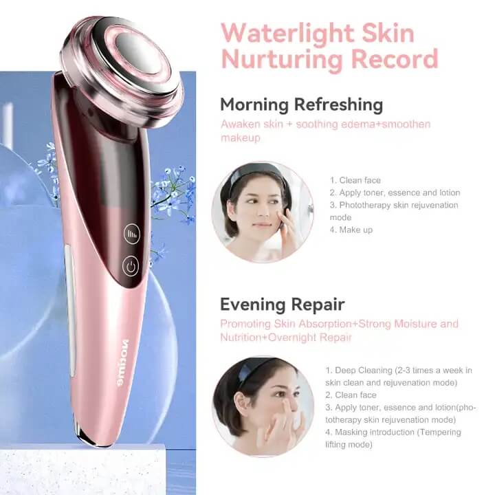 SKB-1809 4 em 1 uso dom&eacute;stico poros de &iacute;on galv&acirc;nico limpeza facial lifting LED photon eye care massager 