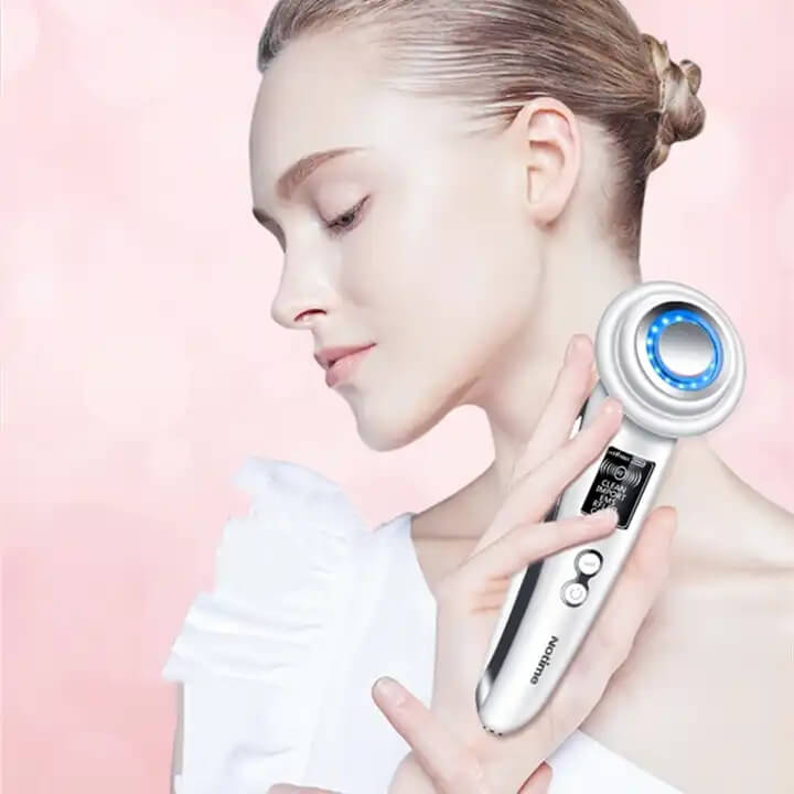 SKB-1703 Port&aacute;til rf face lifting rejuvenescimento da pele EMS massagem facial LED photon beauty device 