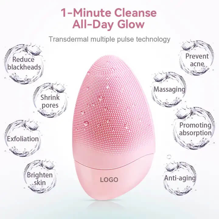 SKB-1811C &Agrave; Prova D' &Aacute;gua USB Vibrar Esfoliar Sonic Electric Facial Face Silicone Brush Cleansing Device 