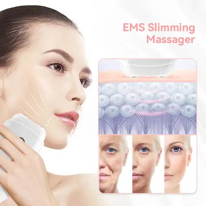 SKB-1405 Port&aacute;til Led Light Therapy Skin Slimming Apertando Ems Face Beauty Massager 